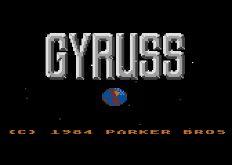 Gyruss title screen for Atari 5200
